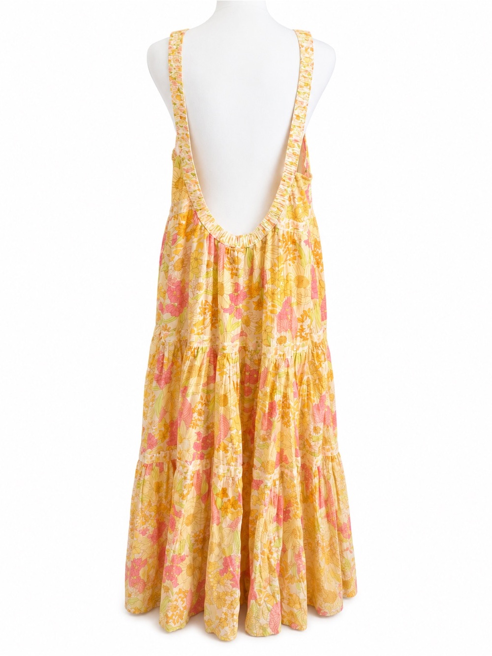 American Eagle Floral Boardwalk Dress Scoop Back Tiered midi floral large - Picture 4 of 6